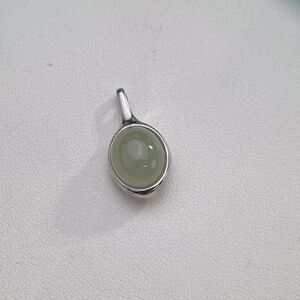SGP5 S925 Stamped Jade Dainty Pendant